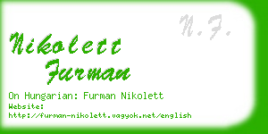 nikolett furman business card